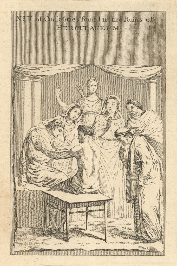 Curiosities found in the Ruins of Herculaneum. Alcestis & Admetus 1773 print